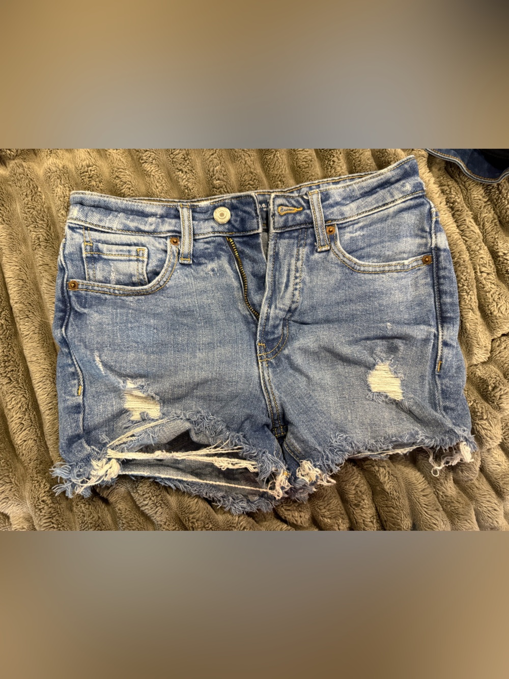 Old Navy Light Blue Distressed Denim Cutoff Shorts